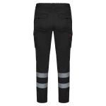 Pantalon de travail unisexe avec éléments réfléchissants 240 g/m² Velilla couleur noir