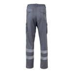 Pantalon de travail unisexe avec éléments réfléchissants 240 g/m² Velilla couleur gris
