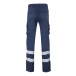 Pantalon de travail unisexe avec éléments réfléchissants 240 g/m² Velilla couleur bleu marine