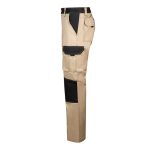 Pantalon de travail en sergé en coton et polyester 240 g/m² Velilla couleur beige troisième vue