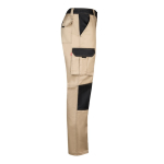 Pantalon de travail en sergé en coton et polyester 240 g/m² Velilla couleur beige quatrième vue