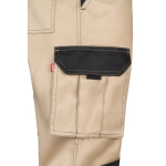 Pantalon de travail en sergé en coton et polyester 240 g/m² Velilla couleur beige cinquième vue