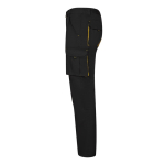 Pantalon de travail unisexe bicolore coton et polyester 240 g/m² Velilla couleur jaune troisième vue
