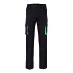 Pantalon de travail unisexe bicolore coton et polyester 240 g/m² Velilla couleur vert deuxième vue