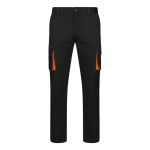 Pantalon de travail unisexe bicolore coton et polyester 240 g/m² Velilla couleur orange deuxième vue