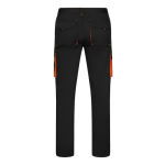Pantalon de travail unisexe bicolore coton et polyester 240 g/m² Velilla couleur orange