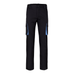 Pantalon de travail unisexe bicolore coton et polyester 240 g/m² Velilla couleur bleu ciel deuxième vue