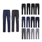 Pantalon de travail unisexe bicolore coton et polyester 240 g/m² Velilla diverses couleurs