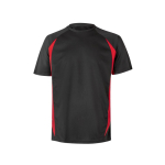 T-shirt unisexe de travail en polyester teinte bicolore 160 g/m² Velilla couleur rouge deuxième vue