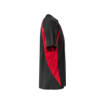 T-shirt unisexe de travail en polyester teinte bicolore 160 g/m² Velilla couleur rouge troisième vue