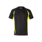 T-shirt unisexe de travail en polyester teinte bicolore 160 g/m² Velilla couleur jaune deuxième vue
