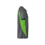 T-shirt unisexe de travail en polyester teinte bicolore 160 g/m² Velilla couleur vert troisième vue