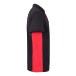 Polo de travail en piqué bicolore en coton et polyester 180 g/m² Velilla couleur rouge troisième vue
