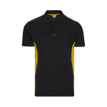 Polo de travail en piqué bicolore en coton et polyester 180 g/m² Velilla couleur jaune deuxième vue