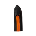 Polo de travail en piqué bicolore en coton et polyester 180 g/m² Velilla couleur orange quatrième vue