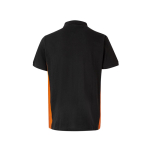 Polo de travail en piqué bicolore en coton et polyester 180 g/m² Velilla couleur orange