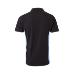 Polo de travail en piqué bicolore en coton et polyester 180 g/m² Velilla couleur bleu ciel