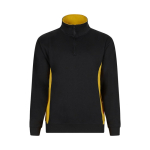 Sweat de travail bicolore en coton et polyester 260 g/m² Velilla couleur jaune deuxième vue