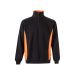 Sweat de travail bicolore en coton et polyester 260 g/m² Velilla couleur orange deuxième vue
