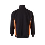 Sweat de travail bicolore en coton et polyester 260 g/m² Velilla couleur orange