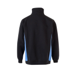 Sweat de travail bicolore en coton et polyester 260 g/m² Velilla couleur bleu ciel