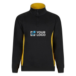 Sweat de travail bicolore en coton et polyester 260 g/m² Velilla avec zone d'impression