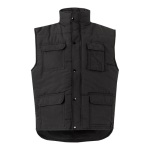 Gilet multi-poches matelassé en polyester 220 g/m² Velilla couleur noir deuxième vue