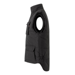 Gilet multi-poches matelassé en polyester 220 g/m² Velilla couleur noir troisième vue