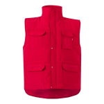 Gilet multi-poches matelassé en polyester 220 g/m² Velilla couleur rouge deuxième vue