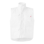Gilet multi-poches matelassé en polyester 220 g/m² Velilla couleur blanc deuxième vue