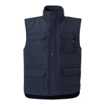 Gilet multi-poches matelassé en polyester 220 g/m² Velilla couleur bleu marine deuxième vue