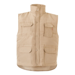 Gilet multi-poches matelassé en polyester 220 g/m² Velilla couleur naturel deuxième vue