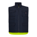 Gilet de travail matelassé et réversible en polyester 220 g/m² Velilla couleur jaune deuxième vue