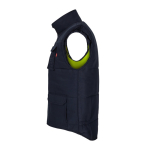 Gilet de travail matelassé et réversible en polyester 220 g/m² Velilla couleur jaune troisième vue