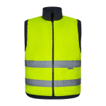 Gilet de travail matelassé et réversible en polyester 220 g/m² Velilla couleur jaune quatrième vue