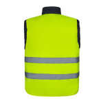 Gilet de travail matelassé et réversible en polyester 220 g/m² Velilla couleur jaune cinquième vue