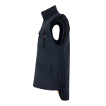 Gilet de travail matelassé et réversible en polyester 220 g/m² Velilla couleur orange troisième vue