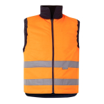 Gilet de travail matelassé et réversible en polyester 220 g/m² Velilla couleur orange Septième vue