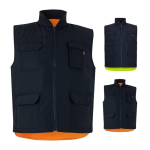 Gilet de travail matelassé et réversible en polyester 220 g/m² Velilla diverses couleurs