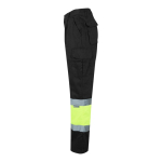 Pantalon de travail coton et polyester réfléchissant 210 g/m² Velilla couleur noir troisième vue