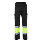 Pantalon de travail coton et polyester réfléchissant 210 g/m² Velilla couleur noir