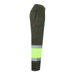 Pantalon de travail coton et polyester réfléchissant 210 g/m² Velilla couleur vert militaire quatrième vue