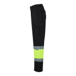 Pantalon de travail unisexe en coton et polyester 210 g/m² Velilla couleur noir troisième vue