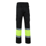 Pantalon de travail unisexe en coton et polyester 210 g/m² Velilla couleur noir