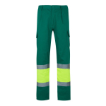 Pantalon de travail unisexe en coton et polyester 210 g/m² Velilla couleur vert deuxième vue