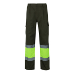Pantalon de travail unisexe en coton et polyester 210 g/m² Velilla couleur vert militaire deuxième vue