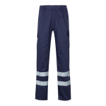 Pantalon de travail en sergé en coton et polyester 200 g/m² Velilla couleur bleu deuxième vue