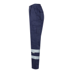 Pantalon de travail en sergé en coton et polyester 200 g/m² Velilla couleur bleu troisième vue
