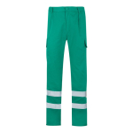 Pantalon de travail en sergé en coton et polyester 200 g/m² Velilla couleur vert deuxième vue