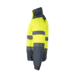 Veste de travail unisexe bicolore en polyester 180 g/m² Velilla couleur gris troisième vue